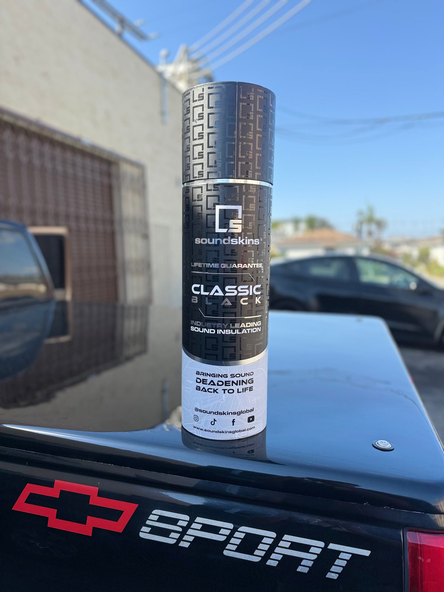 SoundSkins | Classic Black Sound Deadening Kit Double Layer Mat | SSK-CLASSICBLACK | Pure Rubber Butyl & Diamond Embossed Foil, 38.75 sq ft